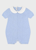 Pagliaccetto Cotone Trecce Cielo 351 corredino e abbigliamento neonato | NANU' BABY