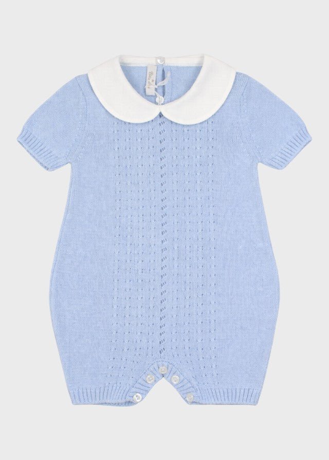 Pagliaccetto Cotone Trecce Cielo 351 corredino e abbigliamento neonato | NANU' BABY