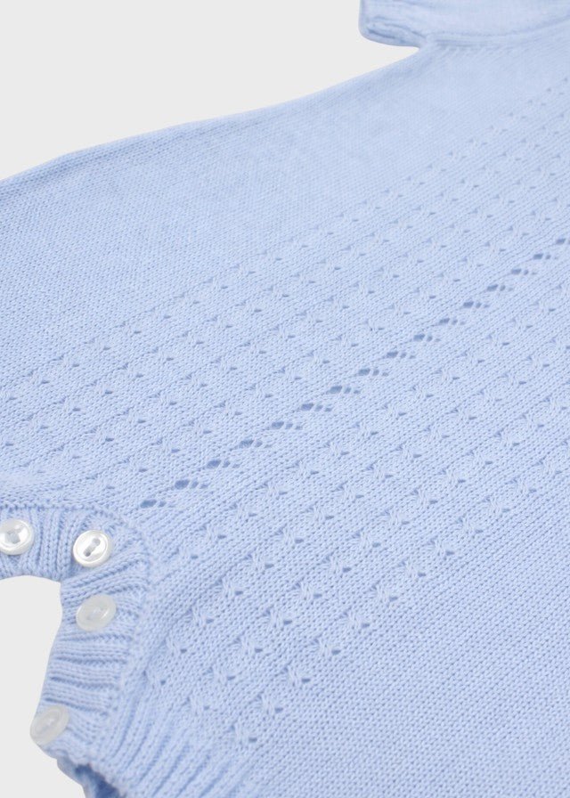 Pagliaccetto Cotone Trecce Cielo 351 corredino e abbigliamento neonato | NANU' BABY