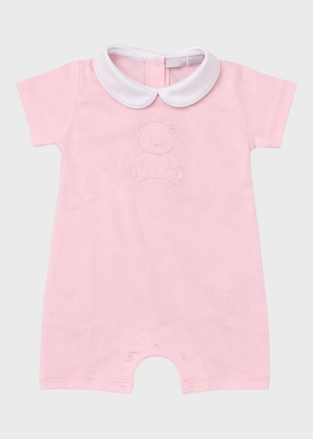 Pagliaccetto Neonata Jersey Ricamo Rosa C63122/R - A corredino e abbigliamento neonato | NANU' BABY