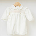 Pagliaccetto Velluto Neonata VANIGLIA - MARLÙ IN6623 corredino e abbigliamento neonato | NANU' BABY