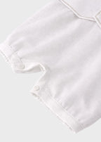 Pagliacetto Cerimonia Lino Bianco 8041 corredino e abbigliamento neonato | NANU' BABY