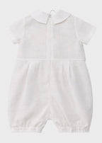 Pagliacetto Cerimonia Lino Bianco 8041 corredino e abbigliamento neonato | NANU' BABY