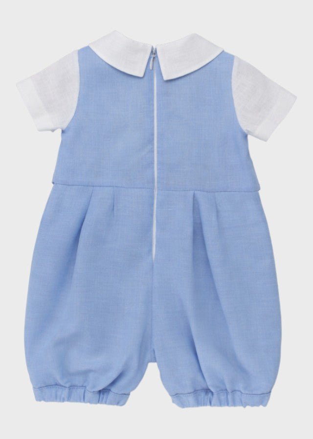 Pagliacetto Cerimonia Lino Cielo 8041/C corredino e abbigliamento neonato | NANU' BABY