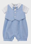 Pagliacetto Cerimonia Lino Cielo 8041/C corredino e abbigliamento neonato | NANU' BABY