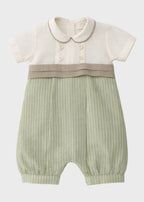 Pagliacetto Lino Fascia Verde PC05104 corredino e abbigliamento neonato | NANU' BABY