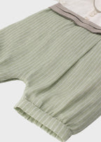 Pagliacetto Lino Fascia Verde PC05104 corredino e abbigliamento neonato | NANU' BABY