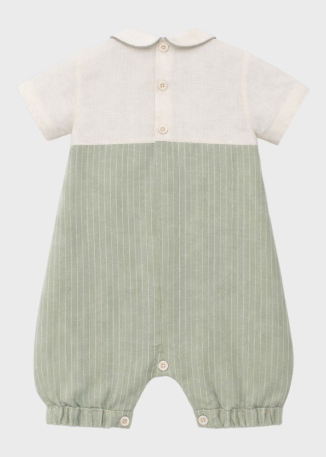Pagliacetto Lino Fascia Verde PC05104 corredino e abbigliamento neonato | NANU' BABY