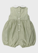 Pagliacetto Taffetà Punto Smock Verde FF648345/1878 corredino e abbigliamento neonato | NANU' BABY