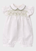 Pagliacetto Taffetas Smock Verde PC05108 corredino e abbigliamento neonato | NANU' BABY