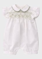 Pagliacetto Taffetas Smock Verde PC05108 corredino e abbigliamento neonato | NANU' BABY