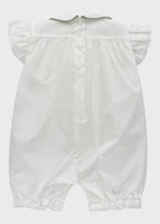 Pagliacetto Taffetas Smock Verde PC05108 corredino e abbigliamento neonato | NANU' BABY