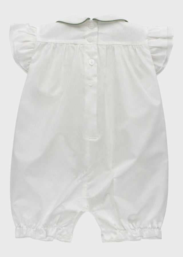 Pagliacetto Taffetas Smock Verde PC05108 corredino e abbigliamento neonato | NANU' BABY