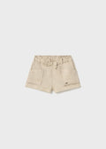 Pantaloncino Cotone Elegante Panna 1227/80 corredino e abbigliamento neonato | NANU' BABY