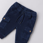 Pantalone Cargo Velluto Cotone Stretch Bimbo Blu 3F629/3656 corredino e abbigliamento neonato | NANU' BABY