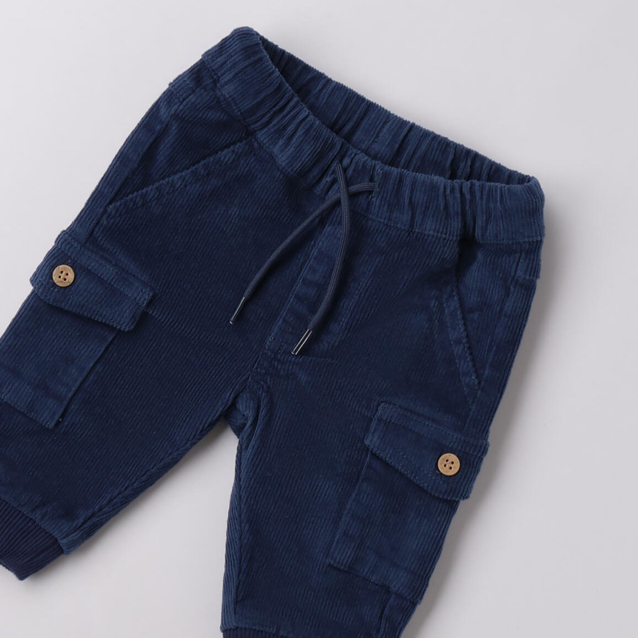 Pantalone Cargo Velluto Cotone Stretch Bimbo Blu 3F629/3656 corredino e abbigliamento neonato | NANU' BABY