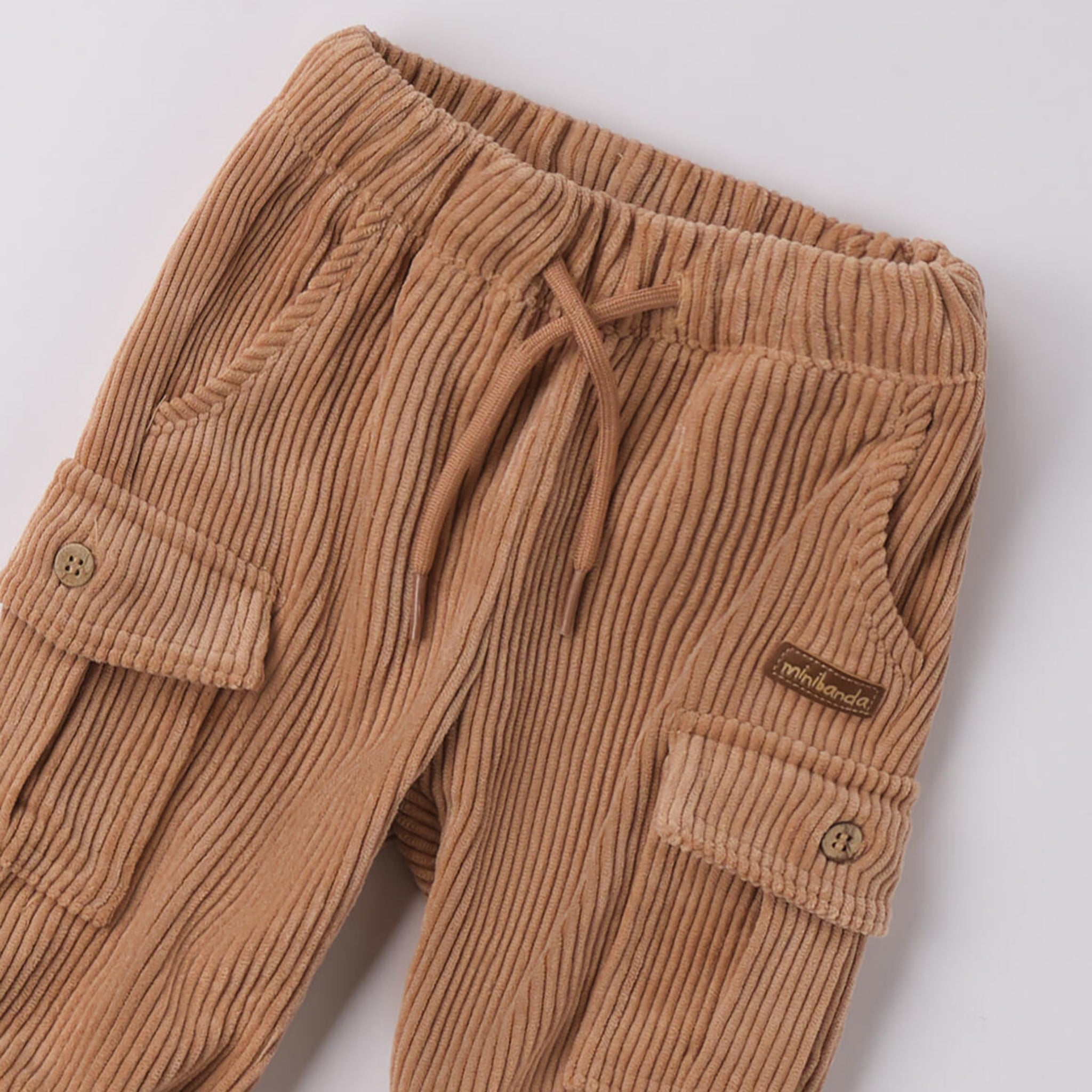 Pantalone Cargo Velluto Neonato Beige 3F627/945 corredino e abbigliamento neonato | NANU' BABY
