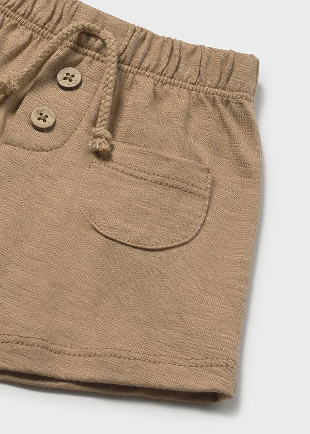 Pantalone Cotone Corto Marrone 1273/27 corredino e abbigliamento neonato | NANU' BABY