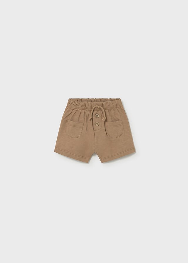 Pantalone Cotone Corto Marrone 1273/27 corredino e abbigliamento neonato | NANU' BABY