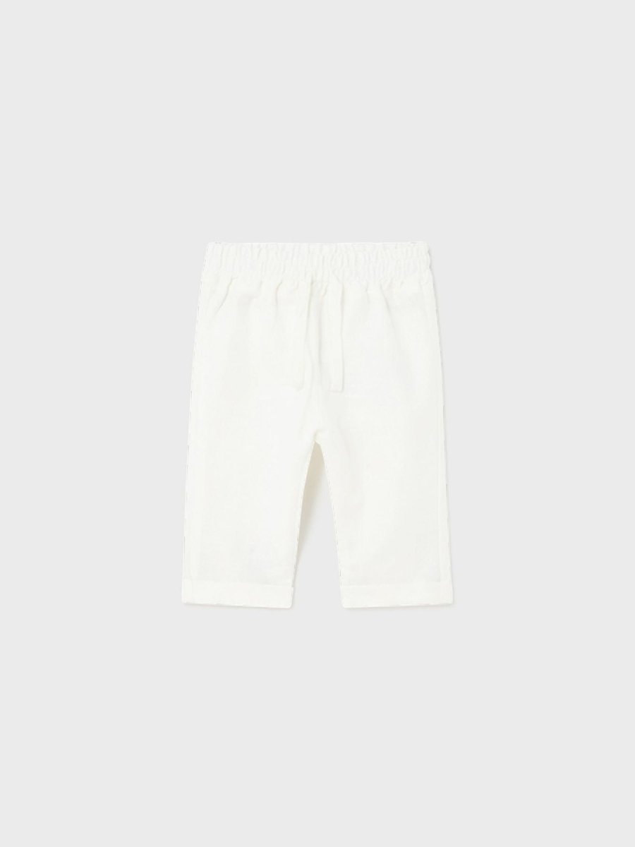Pantalone Cotone Elegante Bianco 1538 corredino e abbigliamento neonato | NANU' BABY