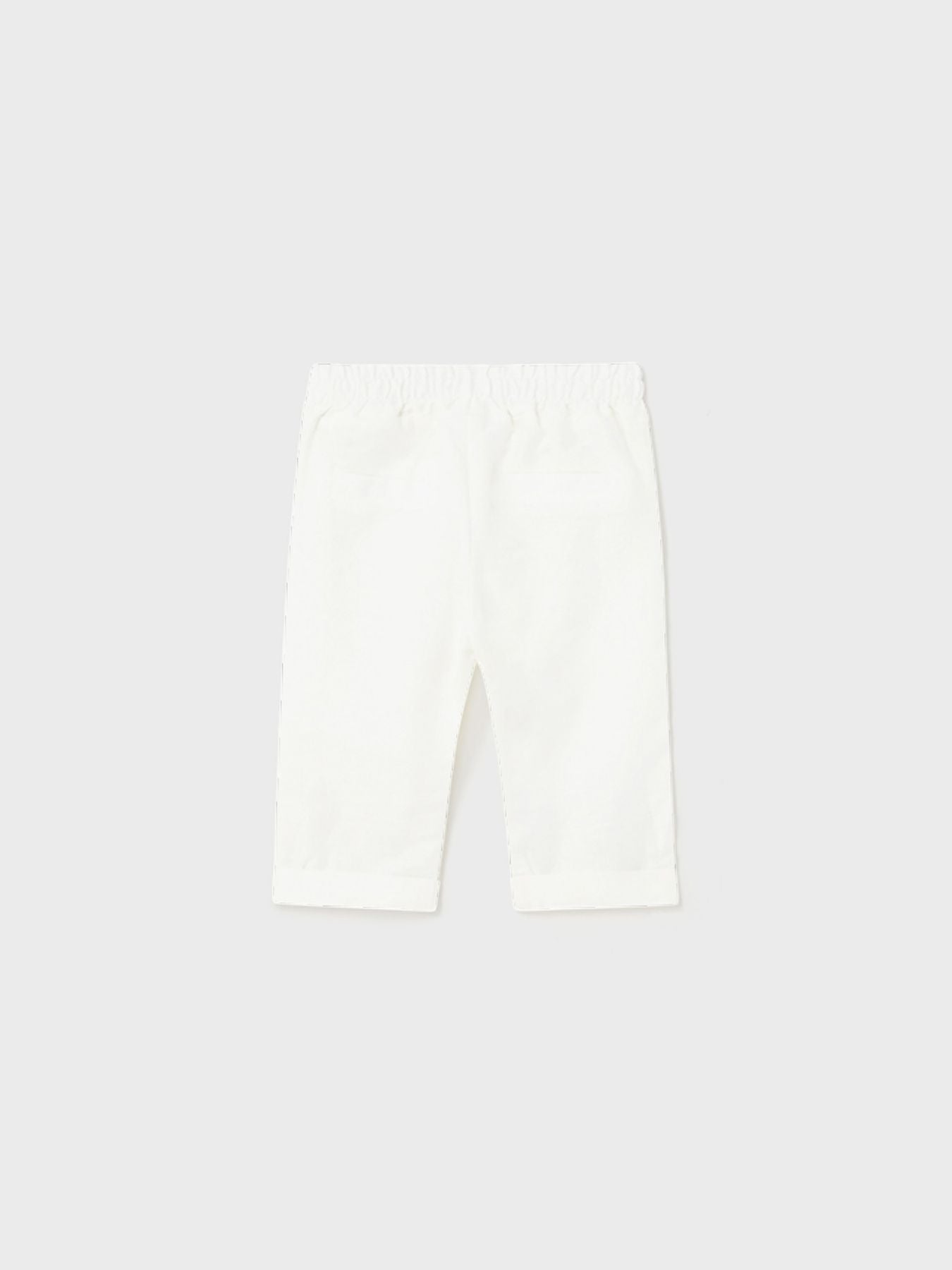 Pantalone Cotone Elegante Bianco 1538 corredino e abbigliamento neonato | NANU' BABY