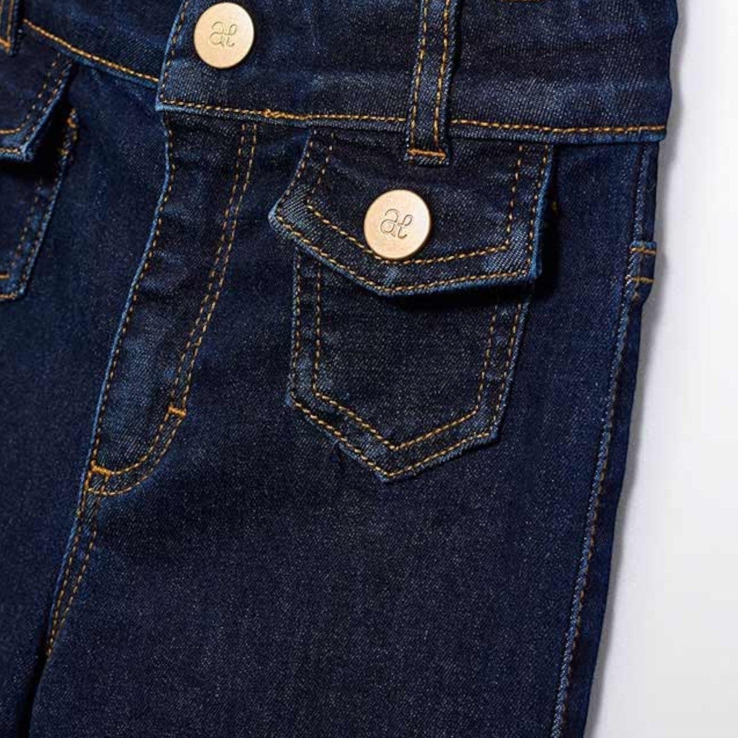 Pantalone denim palazzo Bimba Blu 5722/5 corredino e abbigliamento neonato | NANU' BABY