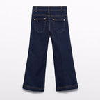 Pantalone denim palazzo Bimba Blu 5722/5 corredino e abbigliamento neonato | NANU' BABY