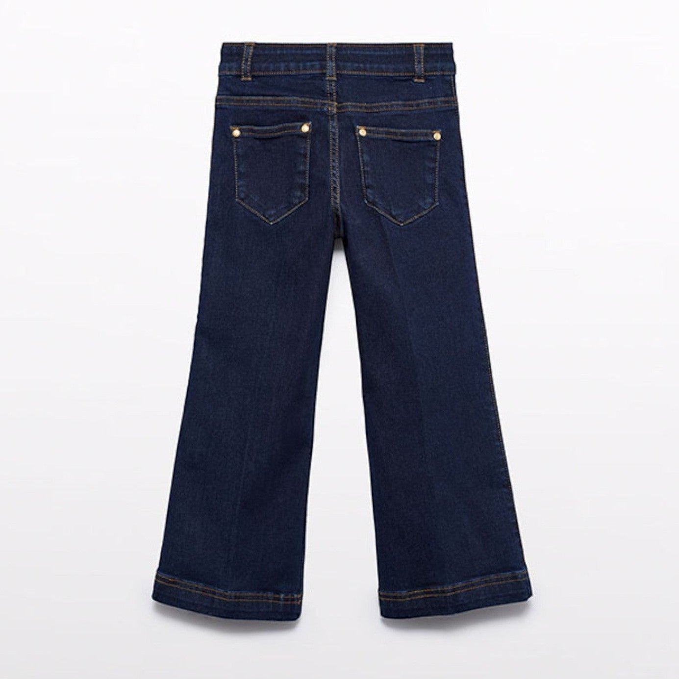 Pantalone denim palazzo Bimba Blu 5722/5 corredino e abbigliamento neonato | NANU' BABY