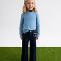 Pantalone denim palazzo Bimba Blu 5722/5 corredino e abbigliamento neonato | NANU' BABY