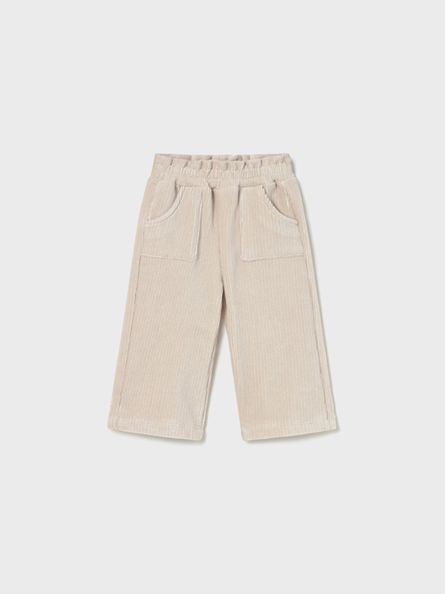 Pantalone lungo punto panno Bimba Avorio 2590/96 corredino e abbigliamento neonato | NANU' BABY