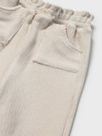Pantalone lungo punto panno Bimba Avorio 2590/96 corredino e abbigliamento neonato | NANU' BABY