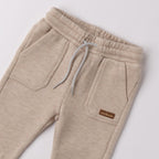 Pantalone Melange Tessuto Tricot Bimbo Beige 3F626/8965 corredino e abbigliamento neonato | NANU' BABY