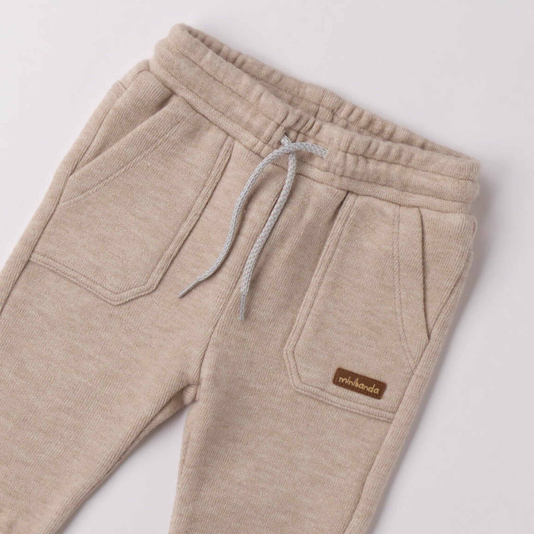 Pantalone Melange Tessuto Tricot Bimbo Beige 3F626/8965 corredino e abbigliamento neonato | NANU' BABY