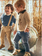 Pantalone soft denim Bimbo Blu 2502/69 corredino e abbigliamento neonato | NANU' BABY