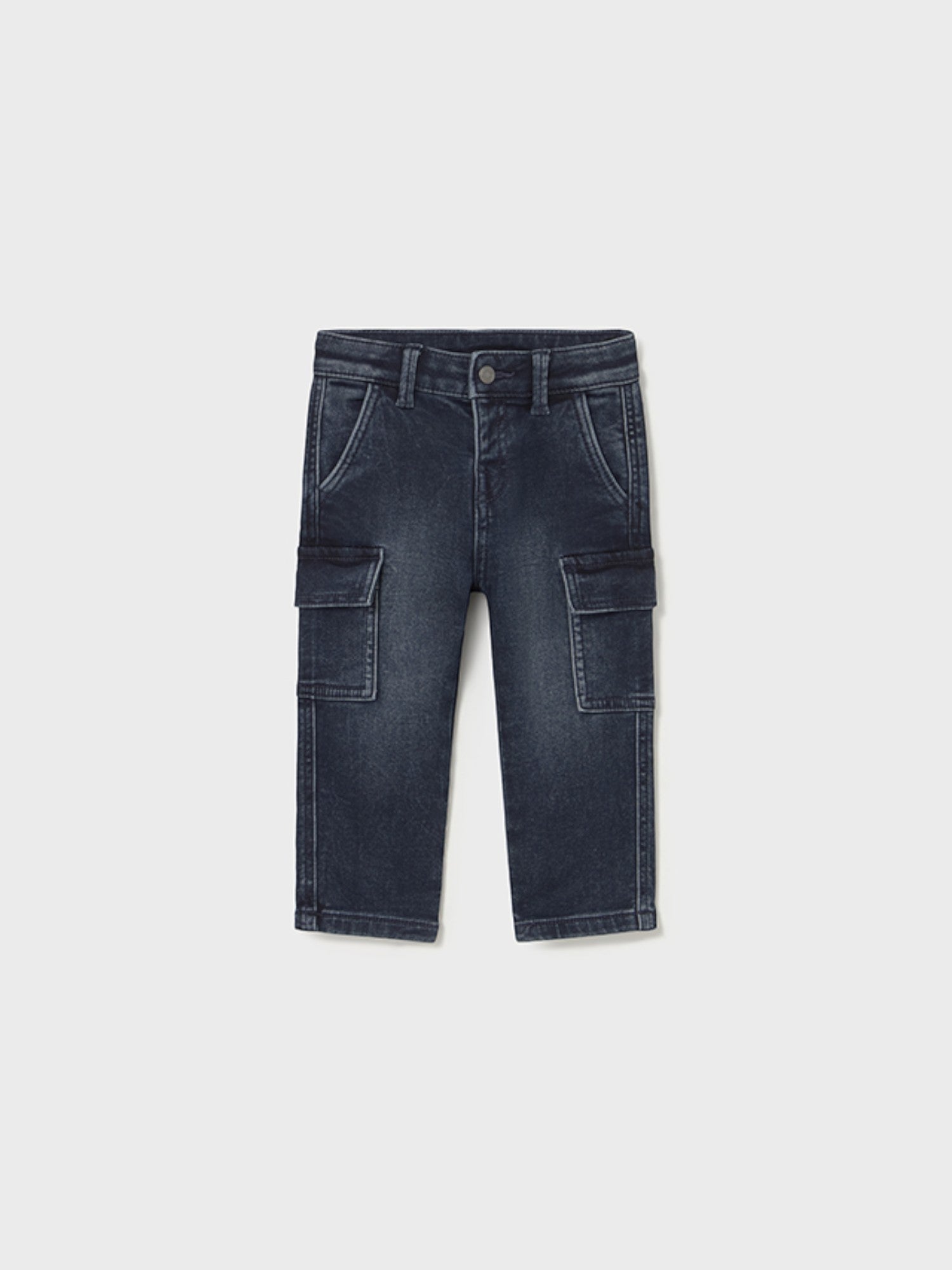 Pantalone soft denim cargo Bimbo Blu 2505/29 corredino e abbigliamento neonato | NANU' BABY