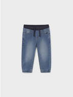 Pantalone soft denim jogger Bimbo Blu 2508/95 corredino e abbigliamento neonato | NANU' BABY