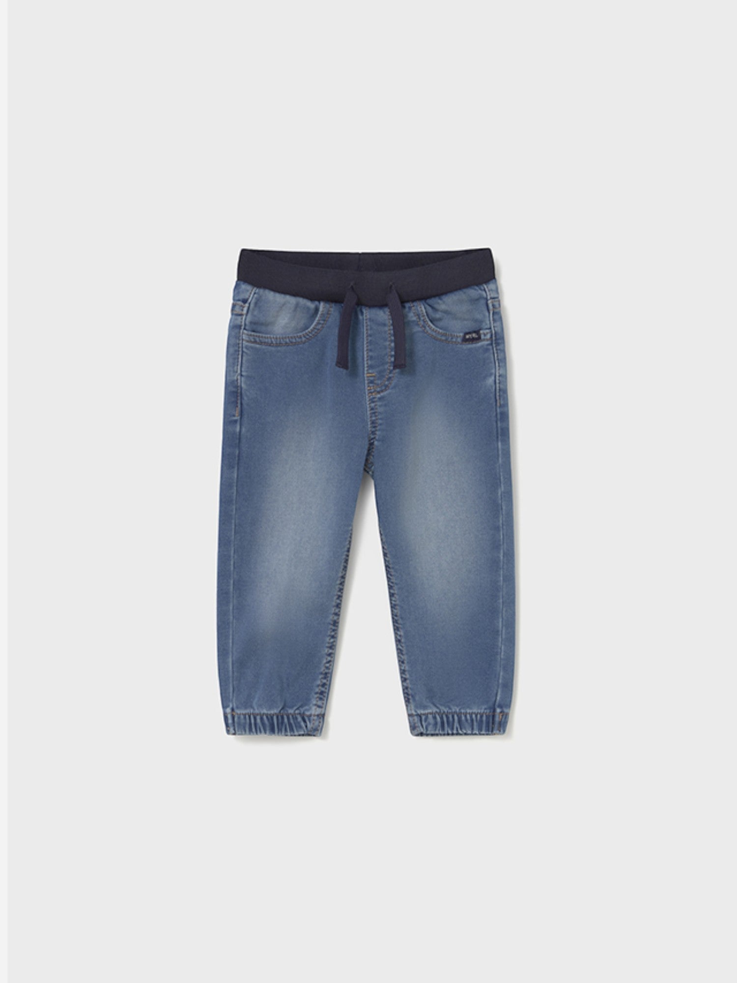 Pantalone soft denim jogger Bimbo Blu 2508/95 corredino e abbigliamento neonato | NANU' BABY