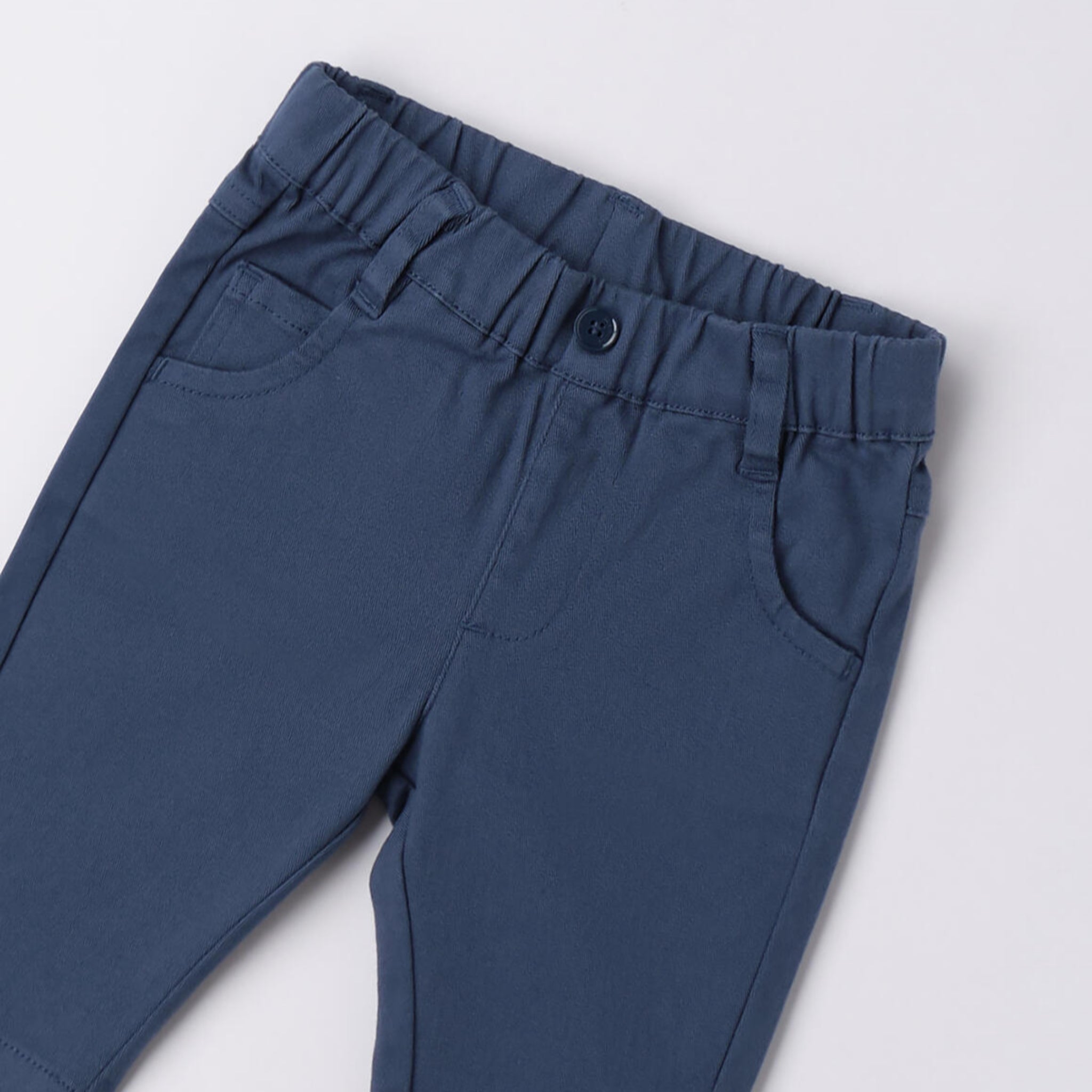 Pantalone Twill Cotone Stretch Bimbo Blu 3F623/3656 corredino e abbigliamento neonato | NANU' BABY