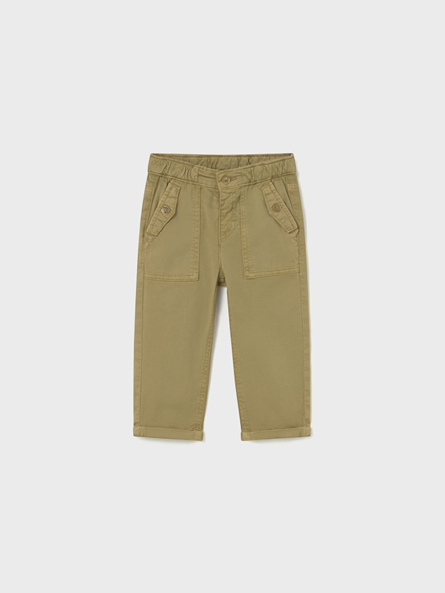 Pantalone twill tasche Bimbo Marrone 2501/25 corredino e abbigliamento neonato | NANU' BABY