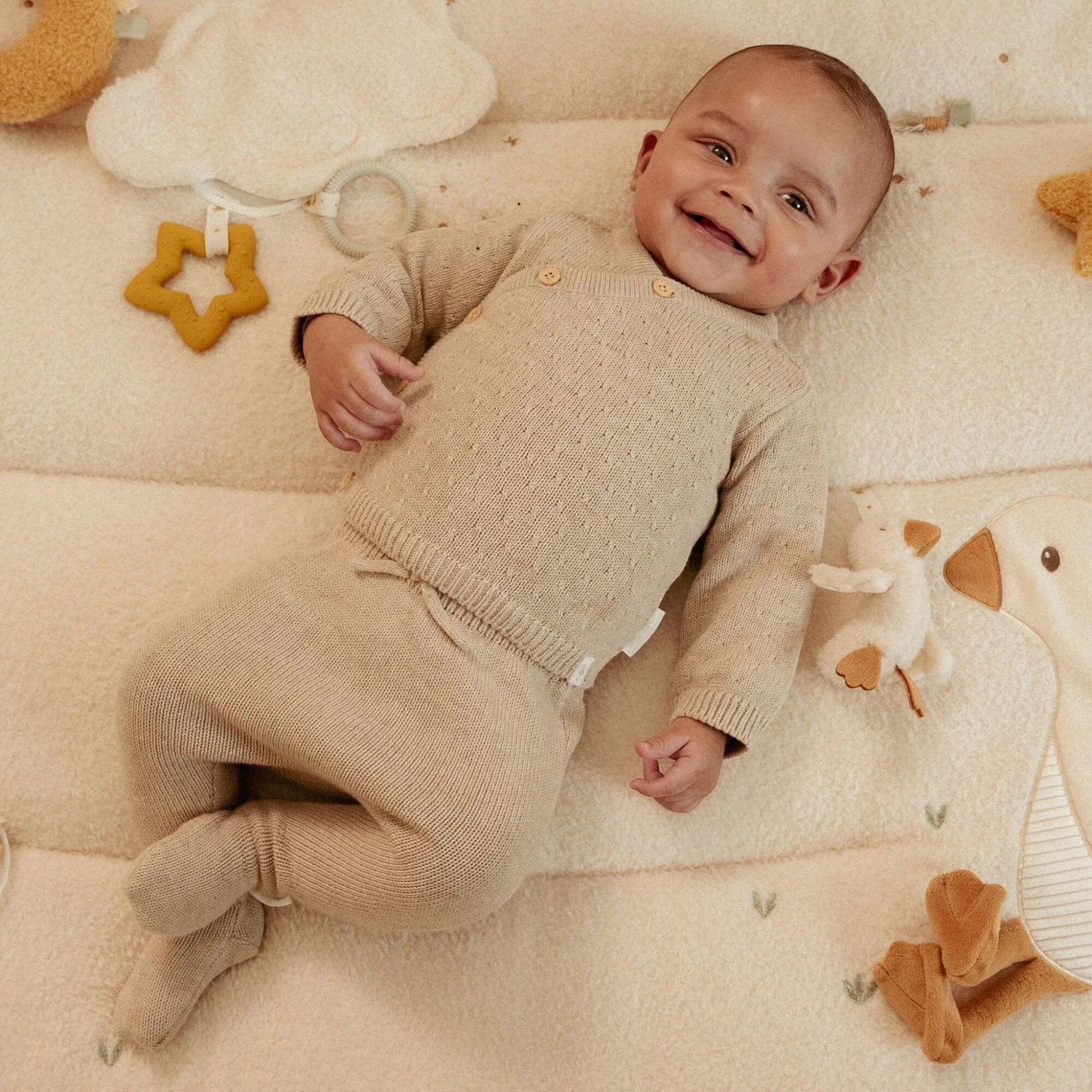 Pantaloni in maglia Neonato Beige CL25293019 corredino e abbigliamento neonato | NANU' BABY