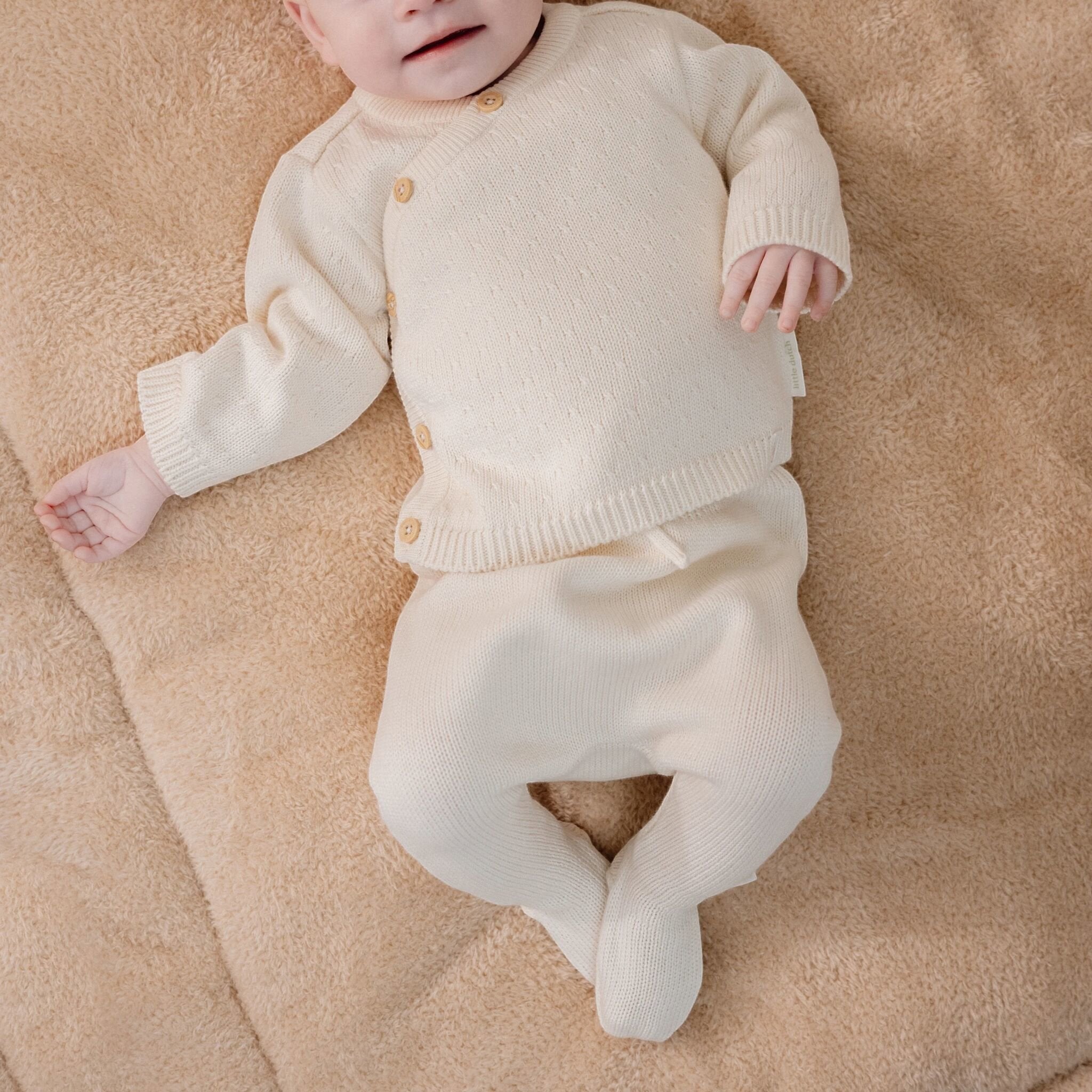 Pantaloni in maglia Neonato Bianco CL25293025 corredino e abbigliamento neonato | NANU' BABY