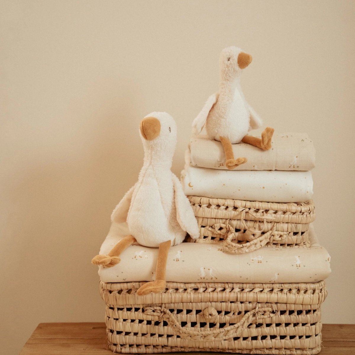 Peluche Oca 25 cm Bianco LD8405 corredino e abbigliamento neonato | NANU' BABY