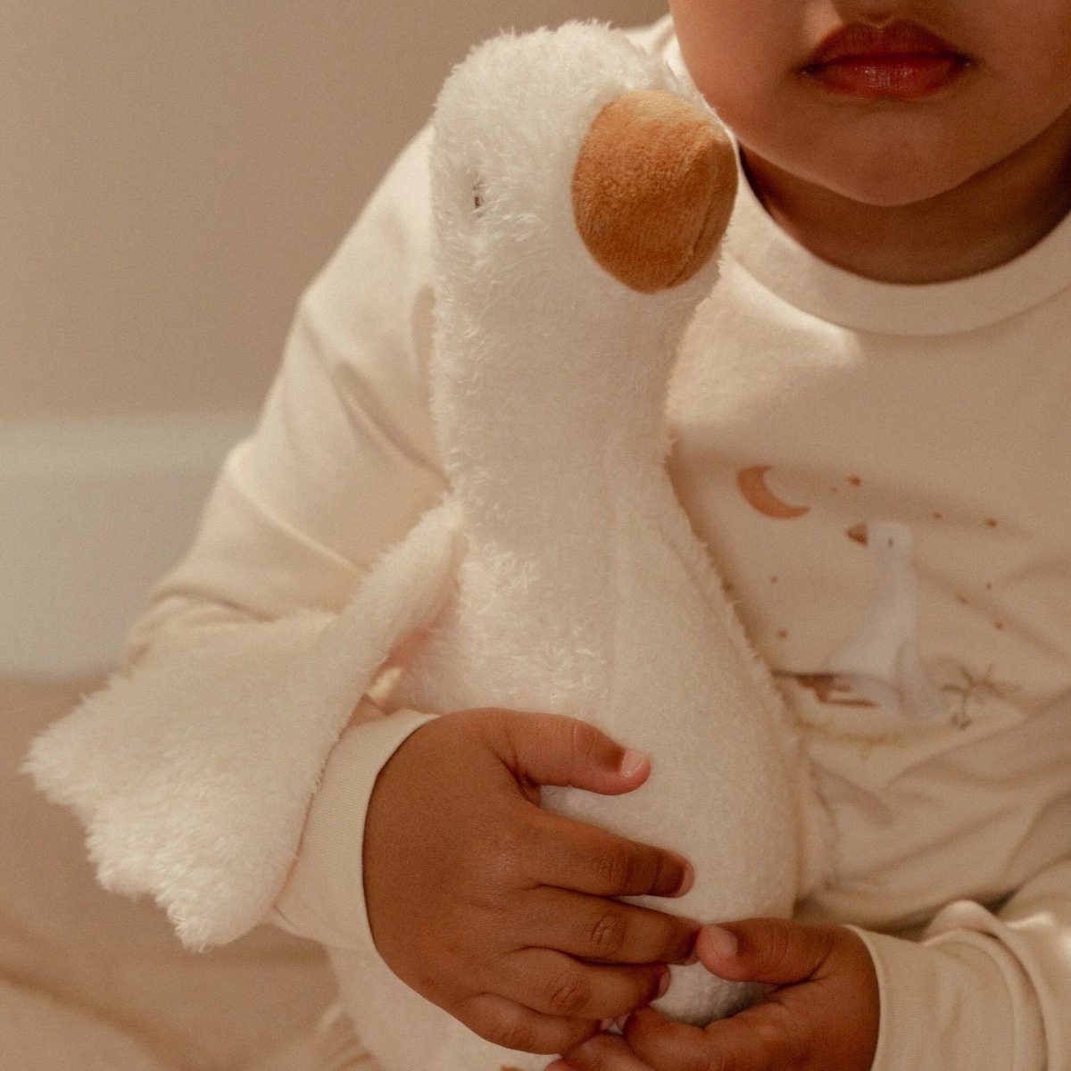 Peluche Oca 25 cm Bianco LD8405 corredino e abbigliamento neonato | NANU' BABY