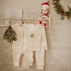 Pigiama natalizio a due pezzi Bimbo Beige CL25106003 corredino e abbigliamento neonato | NANU' BABY