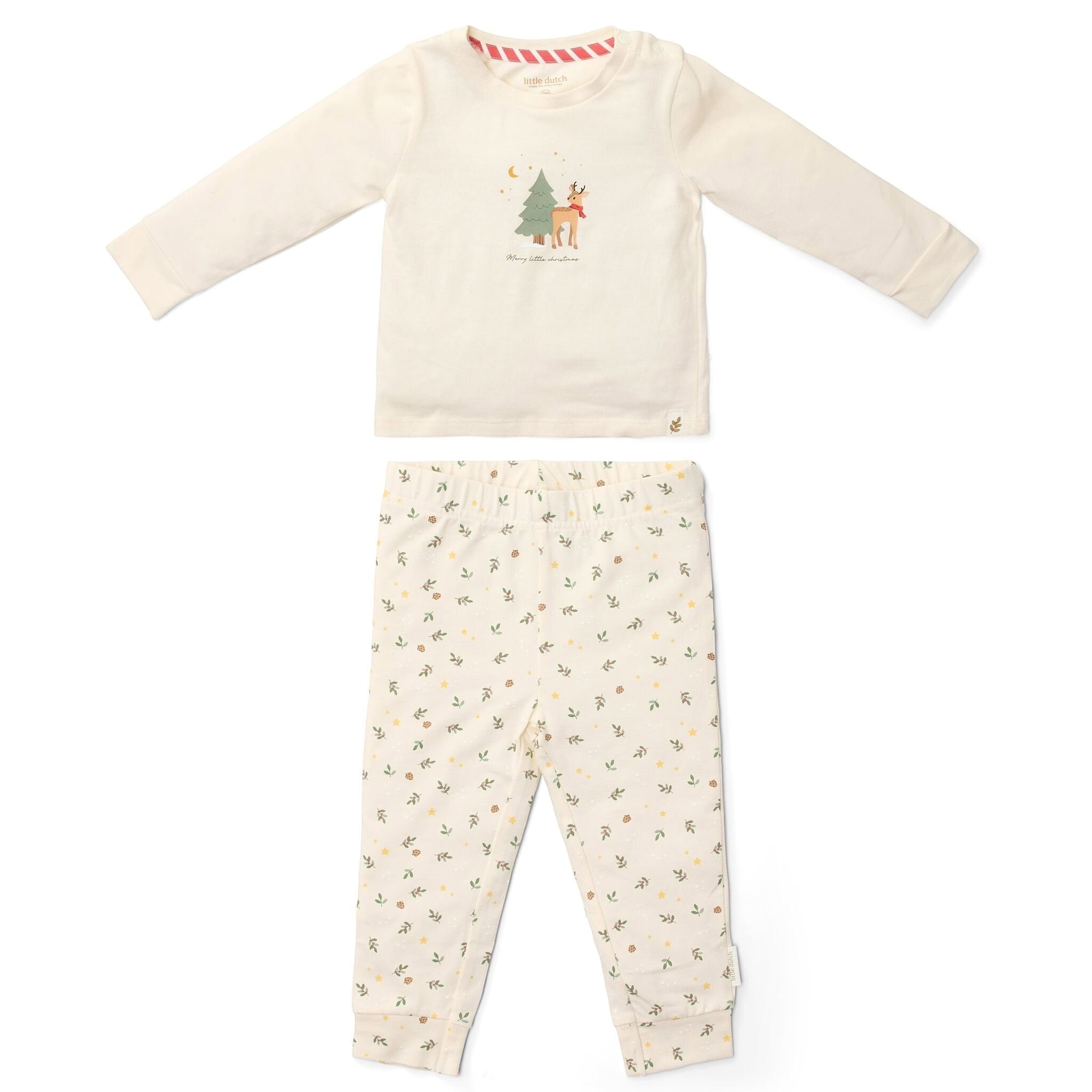 Pigiama natalizio a due pezzi Bimbo Beige CL25106003 corredino e abbigliamento neonato | NANU' BABY