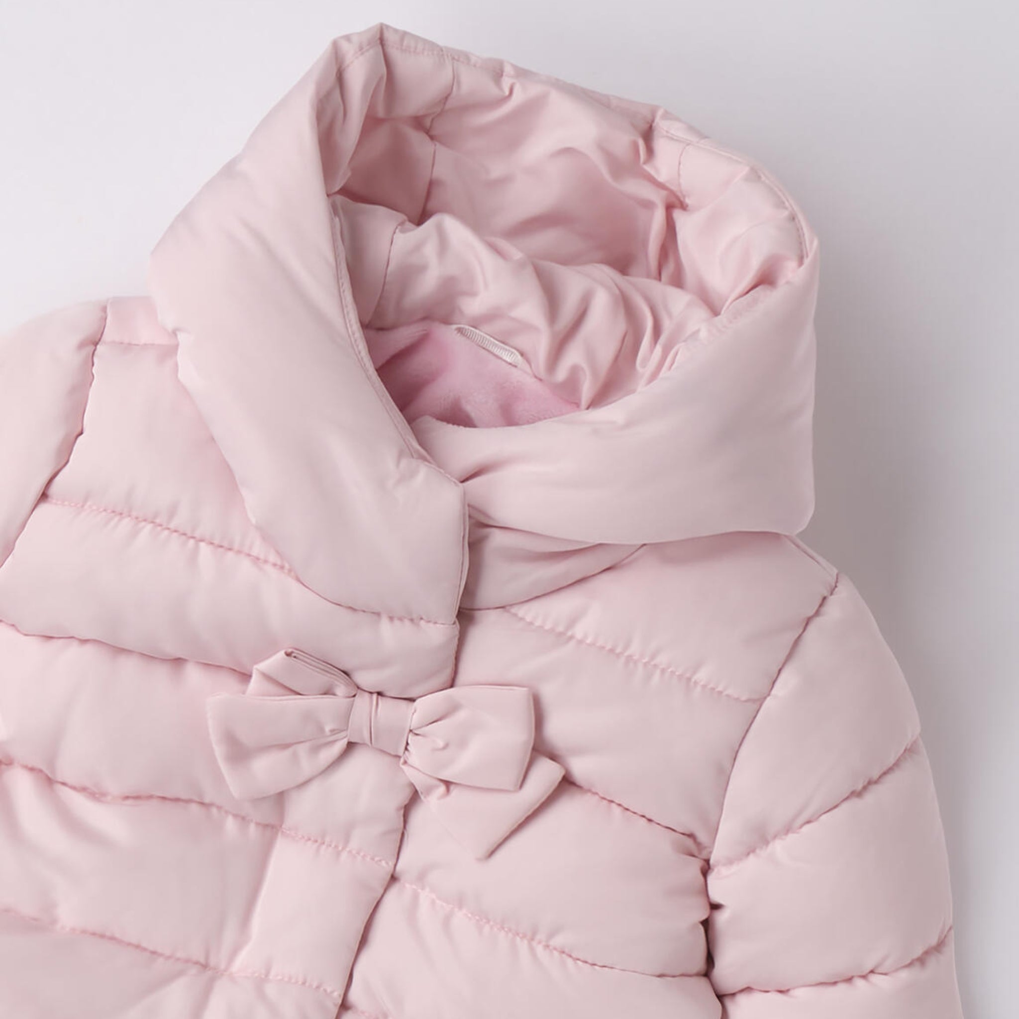 Piumino Cappuccio Fiocco Neonata 3F737/2714 corredino e abbigliamento neonato | NANU' BABY