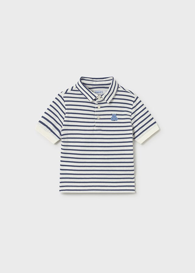 Polo Cotone Ricamo Blu 1110/45 corredino e abbigliamento neonato | NANU' BABY