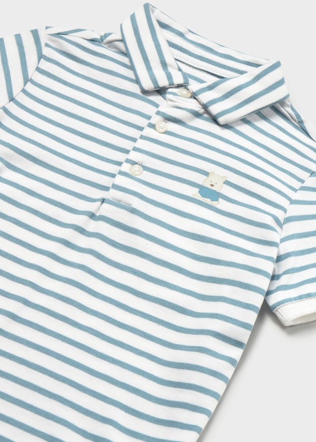 Polo Cotone Ricamo Verde 1110/46 corredino e abbigliamento neonato | NANU' BABY