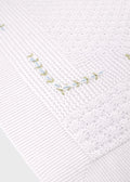 White Embroidered Flower Blanket SAIT/CO-C