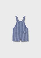 Salopette Cotone Lino Blu 1658/68 corredino e abbigliamento neonato | NANU' BABY